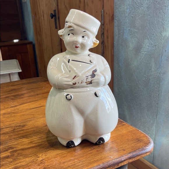 Other - Vintage sailor Cookie Jar - White Ceramic